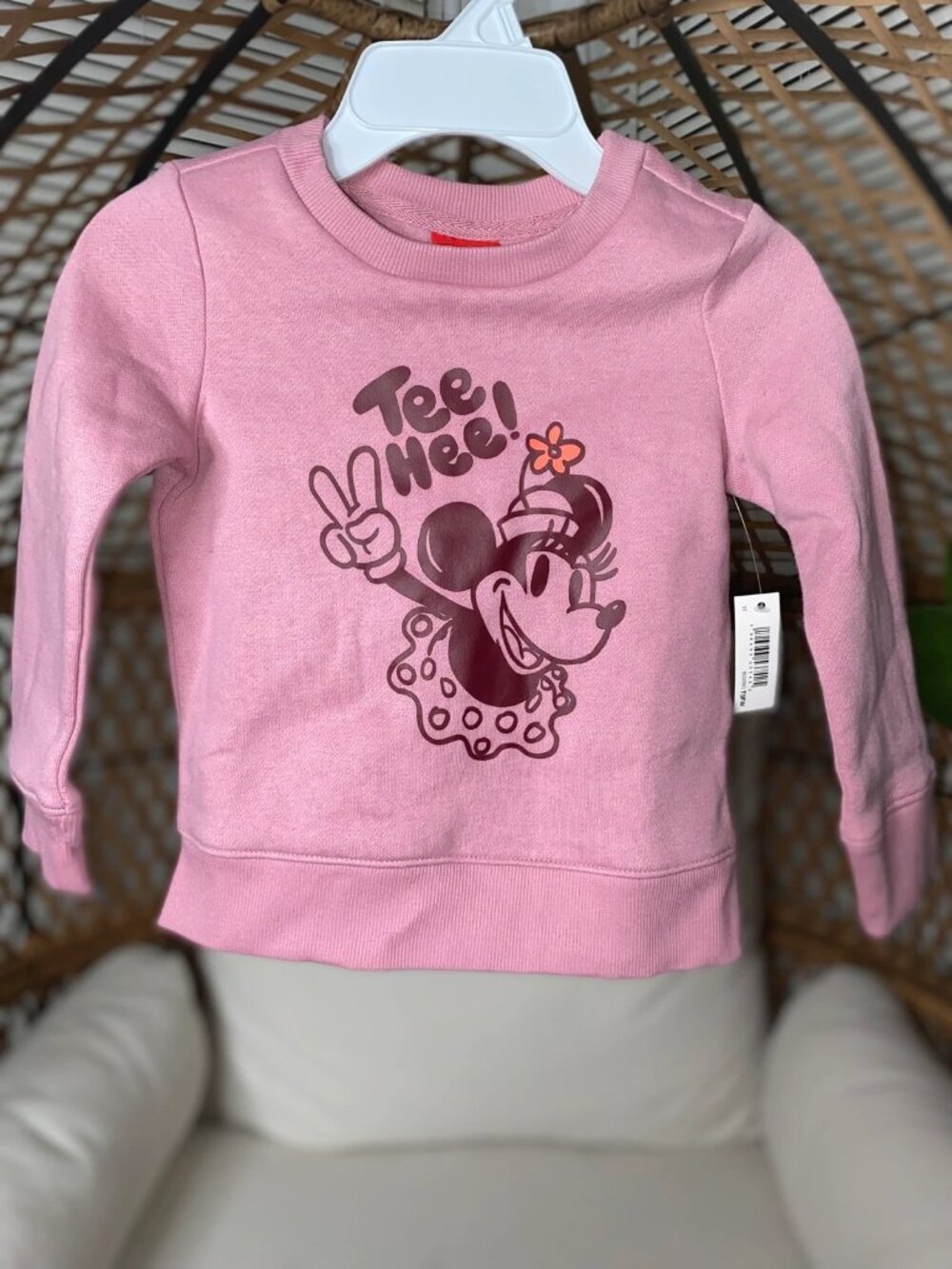 Disney Amazon Essentials Minnie Mouse Toddler Girls' Pullover Sweatshirt Size 3T